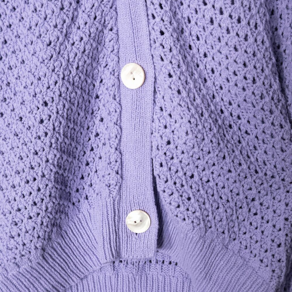 Madewell Textured Knit Cardigan Lilac Size XL Cozycore Clean Girl Soft Minimal - Picture 4 of 8